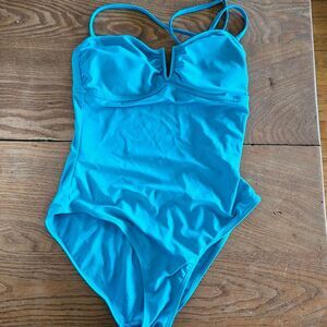 Old Navy Turquoise Blue One-Piece Swimsuit Women's Medium NWT